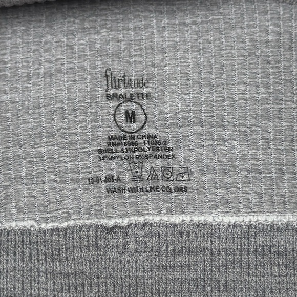 NWT Flirtitude Bralette Heather Gray Seamless Racerback Bra Size M - Picture 4 of 8